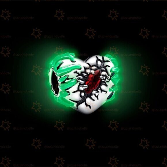 ✅Pandora Stranger Things Glow-in-the-dark Heart Charm - Picture 3 of 6